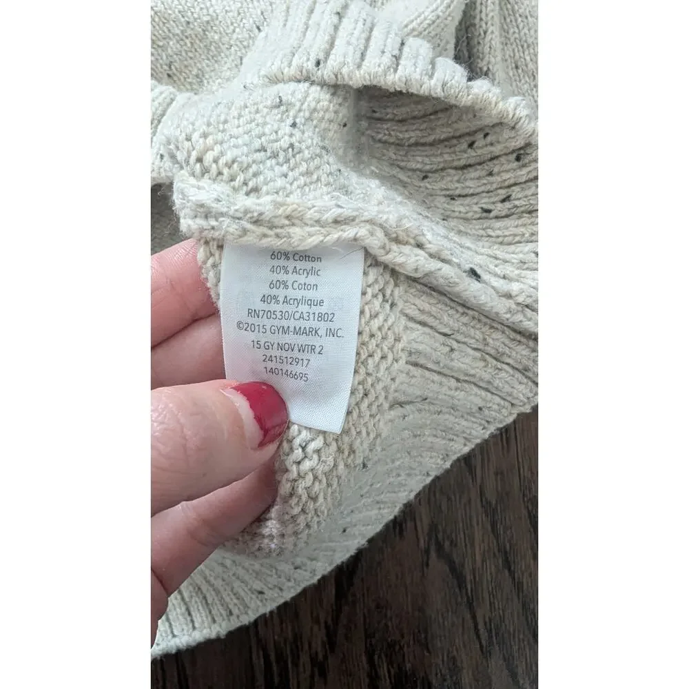 Gymboree Oat Cowl Neck Fisherman Pullover Sweater
